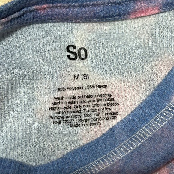 So long sleeve, pink and purple tie dye ruched sides Girls size medium - 8 1364 - Picture 3 of 5